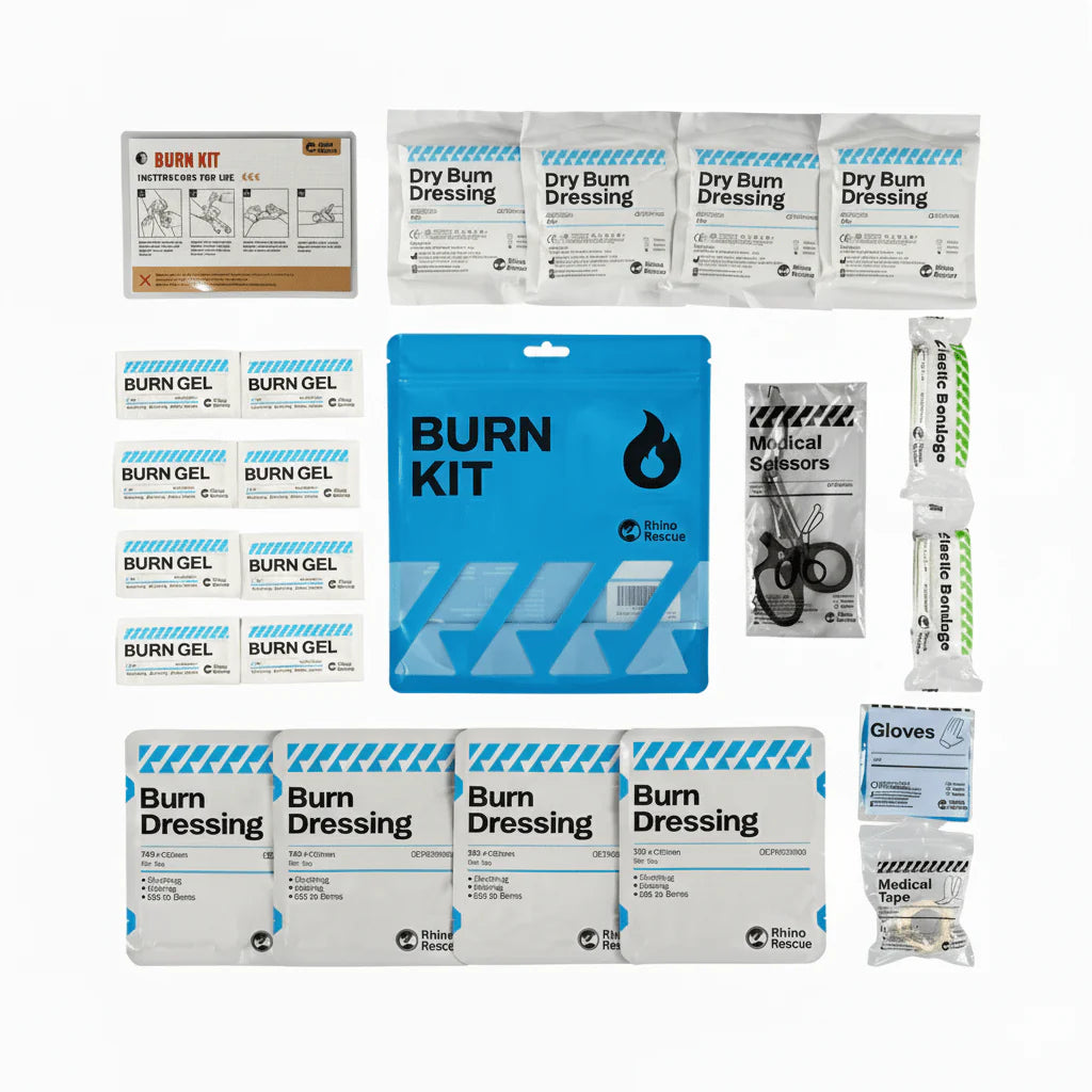 Rhino Rescue Burn Kit: Tratamiento Avanzado para Quemaduras de Emergencia